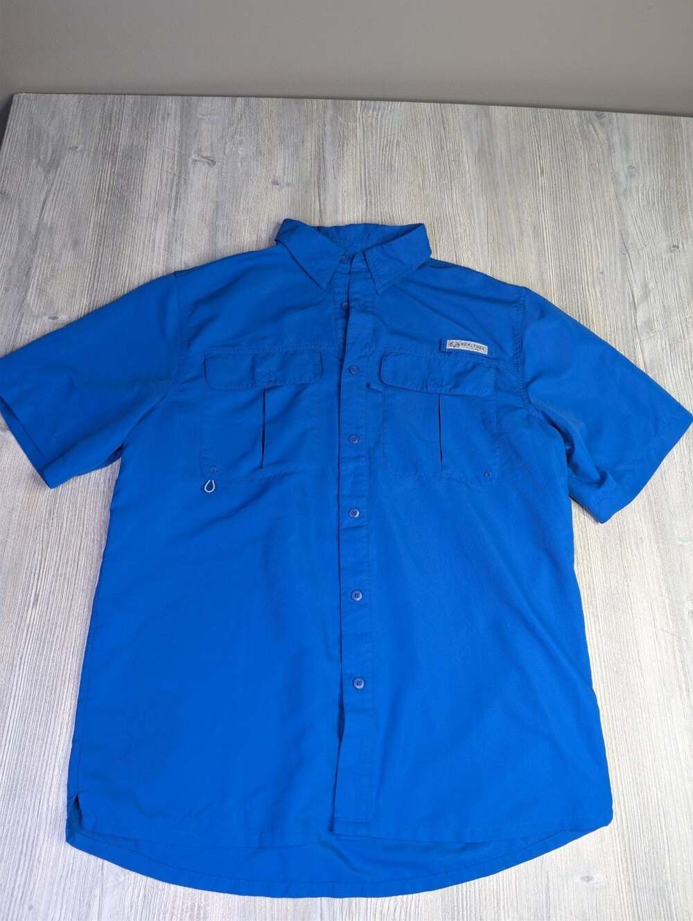 Realtree‎ Fishing Men's Lapis Blue Short Sleeve Performance Fishing Shirt